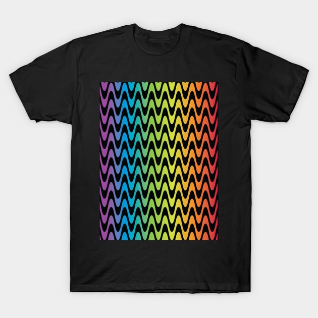 Psychedelic Rainbow Pattern v2 T-Shirt by Deias Designs